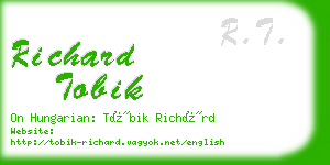 richard tobik business card